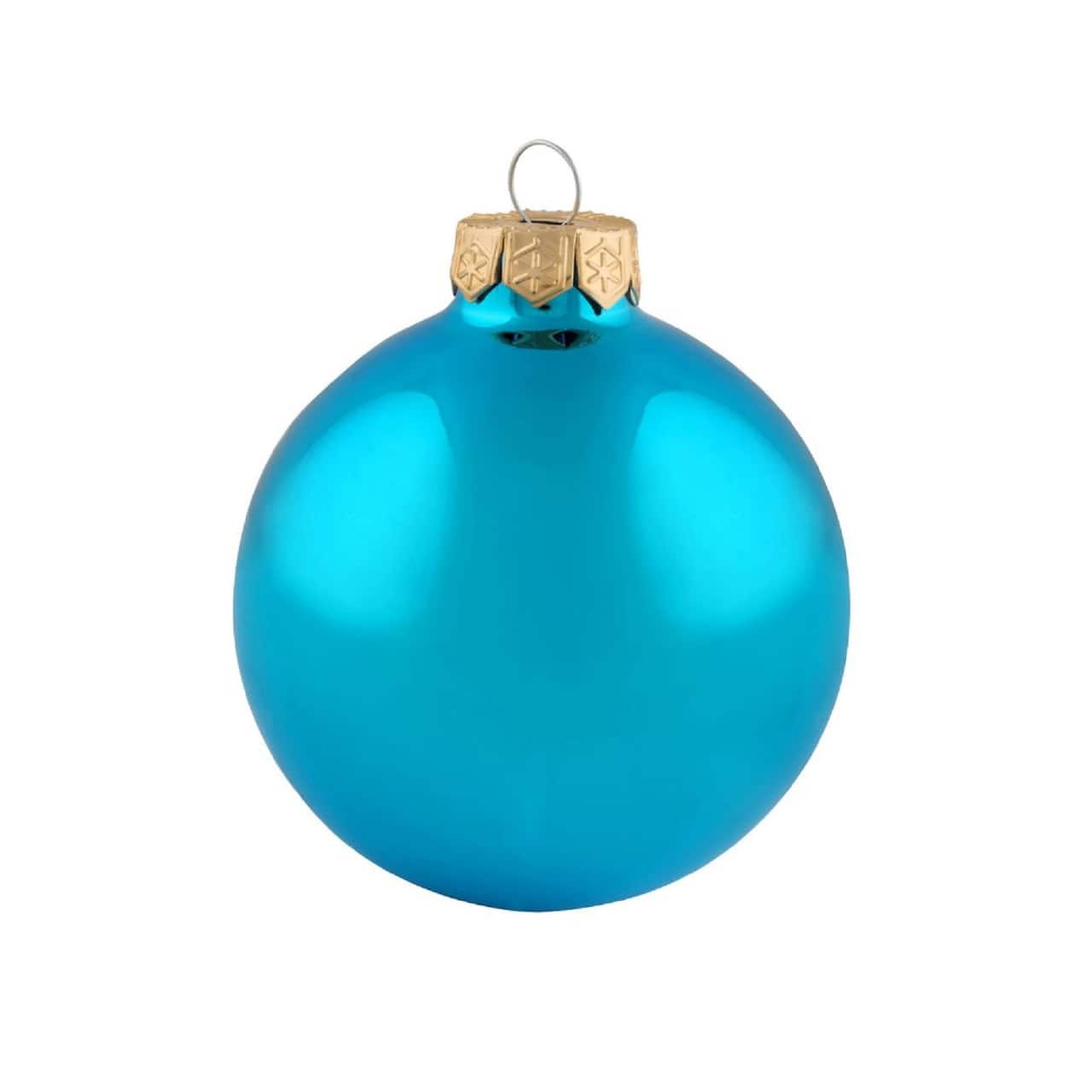 Whitehurst 8 Pack 3.25" Shiny Glass Ball Ornaments